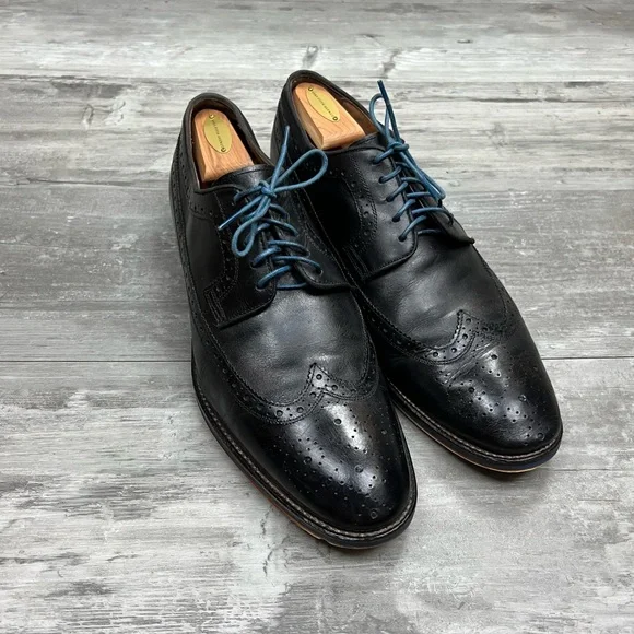 Johnston & Murphy | Shoes | Johnston Murphy Black Wingtip Derbys 2 M |  Poshmark